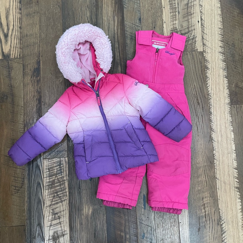 Snozu snowboard ski snow coat & bibs girl 3T